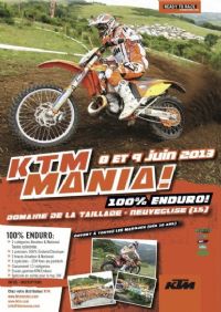 KTM Mania. Du 8 au 9 juin 2013 à Neuvéglise. Cantal. 